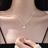 Collar de Cuentas de Transferencia de Amor para Mujer de Alta Gama Lujo Ligero Nicho Cadena Clavicular Estilo Simple Frío Nicho Distintivo Cadena para el Cuello