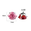 Pendiente de aleación de titanio F136 con diseño de ojo de ángel, engaste de garra en forma de copa, stud para labio de zirconia 5A, cabeza de joyería G23 de titanio con rosca de 0.9 mm