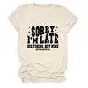Desculpe o Atraso A dele Amazon Ebay Estação Independente Camiseta Feminina Simples e Confortável com Gola Redonda e Manga Curta