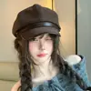 Nueva gorra de visera para mujer estilo newsboy para primavera y otoño, versátil y estiliza el rostro, elegante y con estilo, gorra de pintor