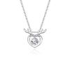 Collar con Colgante de Corazón Palpitante de Diamante Moissanita Smart Deer para Mujer en Plata de Ley 925 Joyería Simple de Lujo Ligero
