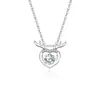 Nuevo Yilu Te Tiene Collar Inteligente para Mujer Plata de Ley S925 Colgante de Corazón Pulsante de Alta Gama Te Tiene en Todo Momento