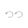 Ganchos para Oreja Redondos de Moda Geométricos Cuadrados de Plata Pura S999 para Mujeres Pendientes de Plata Minimalistas Versátiles Simples Estilo Coreano S999