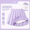 Faldas para Niñas 2026 Nueva Elegante Falda Plisada a Cuadros Morados para Niños Falda Corta de Princesa para Verano Atuendo de Verano