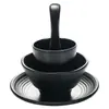 Pratos Foscos Estilo Japonês para Restaurante de Hot Pot Restaurante Hotel Comercial Mesa Fosca Conjunto de Quatro Peças Melamina Louça de Mesa