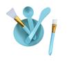 Bolsa con cierre tazón de pp cepillo para mascarilla de silicona varilla de película cuchara medidora juego de tazones de mascarilla de belleza combinación multicolor opcional
