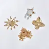 Elementos de Lujo Ligero, Gemelos de Aleación de Moda, Decoraciones de Botones de Traje de Sol y Estrella, Exquisitos Accesorios de Moda para Cuello