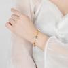 Pulsera Guochao imitación jade Hetian estilo antiguo nube auspiciosa dorada diseño palaciego estilo antiguo de alto sentido elegante pulsera con hebilla de seguridad
