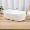 Cesta de Armazenamento de Tecido Trançado com Fio de Algodão para Mesa de Trabalho para Lanches, Brinquedos, Cosméticos, Mesa de Escritório, Mesa de Centro, Corredor Cesta para Itens Diversos