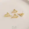 Aretes Sencillos y Elegantes en Forma de Corazón con Colgantes, Chapados en Oro de 14K, Conservación del Color, Aretes Hechos a Mano DIY, Accesorios de Joyería, Materiales Hechos a Mano