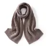 Bufanda de cachemira de punto trenzado francés, color liso, unisex, gruesa, cálida y proporciona protección para el cuello, un accesorio versátil para cualquier atuendo.