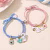 Pulseira Casal Melody, um Par de Presentes de Aniversário para Melhores Amigos, Pulseira Redonda de Atração Magnética, Joia de Mão Infantil