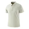 Sensação de Frescor, Tecido com Tecnologia Ice-Skin Adesiva Sem Costura, Secagem Rápida e Respirável Camisa Polo Casual Esportiva de Manga Curta para Homens