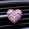 Flores de cinco pétalas com diamantes e strass fofas criativas decorações de interior de carro clip para saída de ar de carro feminino perfume aromaterapia