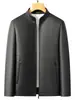Transfronterizo 2026 Nueva Chaqueta de Cuero para Hombre Casual de Negocios Cuello Alto Abrigo de Cuero Temporada de Primavera y Otoño Ropa de Exterior