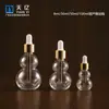 Em estoque Frasco transparente de vidro tipo cabaça 100ml Frasco conta-gotas de vidro transparente 30ml para óleo essencial líquido puro Frascos vazios para viagem de cuidados com a pele