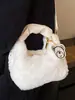 Bolsa de Peluche de Alto Valor Peluche Nuevo Otoño 2025 Bolso de Mano de Moda Nicho Moda Cruzada Bolso Pequeño