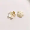 Perforado Color Degradado Flor de Cerezo Estampado en Oro Cinco Pétalos Creativo Acrílico Accesorio Parche DIY Pendientes Llavero