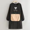 2025 Nuevo Delantal de Manga Larga para Cocina Casera, Bata de Cocina para Mujer, Ropa de Trabajo de Algodón Transpirable Anti-Manchas con Estampado para Adultos