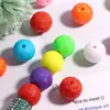 Tarjeta 16mm color polvo de cebolla dorado acrílico brillante agujero recto cuentas DIY cadena para teléfono móvil llavero cadena para bolso accesorios