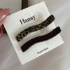 Clip de pico de pato con estampado de leopardo estilo coreano, clip para flequillo de moda simple, clip para el cabello versátil de moda, accesorios para cabello suelto