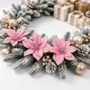 Folhas de Natal, Folha de Ouro, Folhas Persas, Acessórios de Flores de Natal, Folhas de Oliveira, Flores Plásticas, Flores de Natal, Galhos de Natal