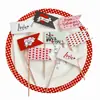 Copyright Corea del Sur bandera de inserción para pastel del Día de San Valentín de papel feliz Día de San Valentín amor de papel bandera pequeña decoración de pastel