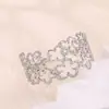 Pulsera Minimalista de Lujo Abierta con Versátil Diseño de Moño Floral, Sensación de Alta Gama, Joyería Abierta, Estilo Ins para Mujeres