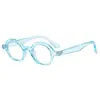 Nuevo Marco de Gafas de Moda Retro Semicircular Personalidad Tendencia Marco de Gafas Anti-Luz Azul Gafas Unisex Sin Graduación Xiaohongshu