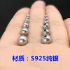 Plata de ley s925 Retro Cuentas Sueltas Cuentas Redondas Antiguas Cuentas Separadas Cuerda Trenzada para Mano Pulsera Collar Accesorios DIY Hechos a Mano