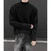 Nueva camiseta interior térmica de forro polar de doble cara para primavera y otoño, cuello medio alto, camiseta de manga larga de corte limpio, capa interior cálida para el otoño