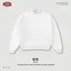 Sé Hombre 2025 Otoño/Invierno Estilo Americano Boxy Corto Ancho Polar Cuello Medio Alto Sudadera Holgada Color Sólido Top Casual Tendencia Hombre