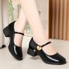 Uma geração de sapatos femininos plus size Joker Baotou fivela sapatos femininos usam salto grosso sapatos de trabalho pretos para deslocamento