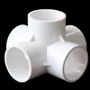 PVC tridimensional de tres vías de cuatro vías engrosado 20 25 32 50 blanco gris azul DIY ángulo recto gabinete de zapatos estante suministro de agua accesorios de tubería