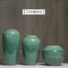 Cerâmica Jingdezhen Verde Luz Luxo Alto Padrão Vaso Retro Novo Estilo Chinês Hotel Quarto Modelo Simples Arranjo de Flores Ornamento