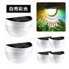 Luz de pared solar transfronteriza, luz semi-circular para valla, luz solar para jardín, luz de escalón exterior impermeable de alta potencia ultrabrillante