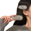 Pinzas para el Cabello de Perla y Copo de Nieve Otoño e Invierno, Pinzas para el Cabello de Peluche con Ambiente Navideño, Pinzas Elegantes de Pato para Flequillo, Accesorios para el Cabello al por Mayor
