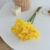 Arreglo Floral de Narcisos Artificiales Transfronterizo para Decoración de Sala de Estar en Casa, Ramo de Flores Artificiales para Montaje de Escena de Boda y Accesorios de Fotografía