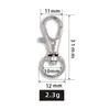 Mosquetón de aleación de zinc, Gancho para artículos de cuero y equipaje, Llavero de metal, Portatarjeta de identificación de trabajo, Pinza de boca de pez, Hecho a medida