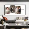 Enquadramento de foto de casamento montado na parede moldura de foto borda estreita personalizado estúdio cabeceira foto de casamento retrato de família crianças 3648