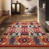 Felpudo de entrada de estilo étnico, alfombra de entrada, alfombra antideslizante para puerta, felpudo de entrada, felpudo vintage americano