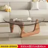 Mesa de centro de vidro, mesa de centro criativa e moderna para sala de estar, adequada para apartamentos pequenos, mesa pequena minimalista moderna de luxo leve