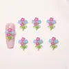 Decoraciones para Uñas Flor de Gelilla Azul Hielo Accesorios Pequeños de Resina Flor 3D Aretes DIY Accesorios para Uñas Portátiles