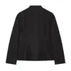 Nueva moda femenina transfronteriza europea y americana: blazer, falda corta, de manga larga, cuello mao, dobladillo