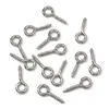 Tornillos de Ojo de Oveja y Cuerno de Acero Inoxidable Hechos a Mano para Pendientes, Colgantes y Materiales de Accesorios DIY