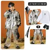 Ropa de Moda Street Dance Infantil Niños Traje plateado Xi Hip Hop Infantil Calle Frita Niñas Tambor Ropa de Actuación Día de Año Nuevo