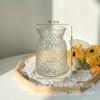 Jarrón de vidrio ámbar retro de estilo europeo, transparente, hidropónico, grueso y sencillo, para decoración del hogar y de escritorio.