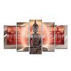 Cinco Luces de Buda Estatua de Buda Pintura al Óleo Comercio Exterior Transfronterizo Pintura Decorativa para Sala de Estar Núcleo de Pintura sin Marco Envío Directo Pintura Zen Zen