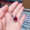 Colar Oceano Coração Zircônia Cristal Incrustado Pingente Multicolor Escolha Fábrica Venda Direta Moda Senhoras Colar Amor