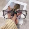 Gafas cuadradas de alta calidad con espejo plano anti-luz azul para hombres y mujeres, montura grande, a la moda, sin maquillaje, 2024